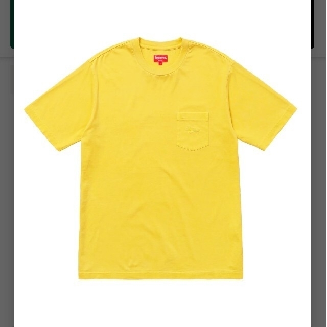 supreme 新品 Lサイズ yellow SS18 overdyed