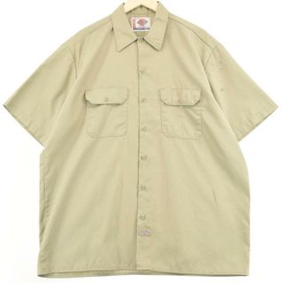 ディッキーズ(Dickies)の古着 ディッキーズ Dickies 半袖 ワークシャツ メンズXL /eaa244607(シャツ)