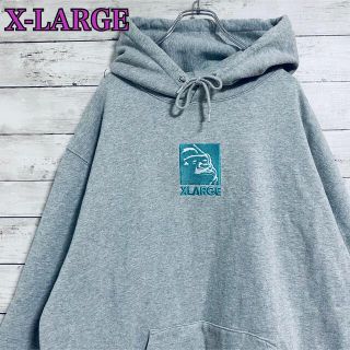 希少 XLARGE × Champion パーカー 厚手 胸ロゴ 刺繍 カラー◎