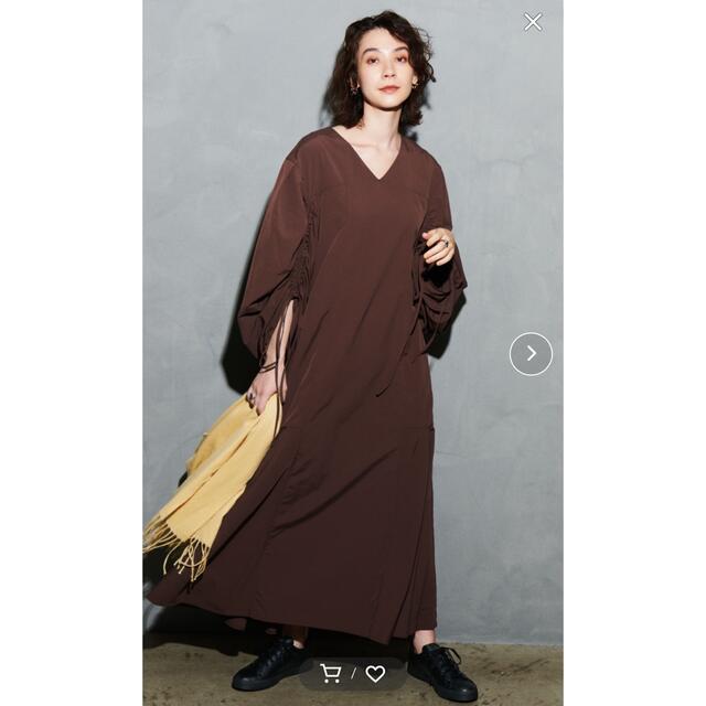 emmi 【emmi atelier】袖ギャザーワンピース - ロングワンピース