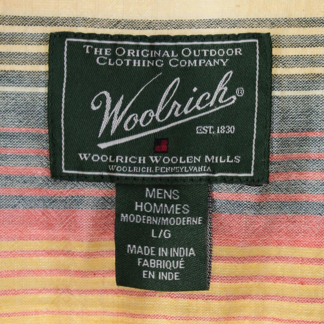 WOOLRICH(ウールリッチ)の古着 ウールリッチ WOOLRICH 半袖 コットン ストライプシャツ メンズM /eaa250494 メンズのトップス(シャツ)の商品写真