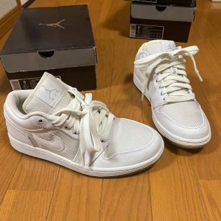 ナイキ(NIKE)のNIKE AIR JORDAN 1 PHAT LOW wht/wht-n.gry(スニーカー)