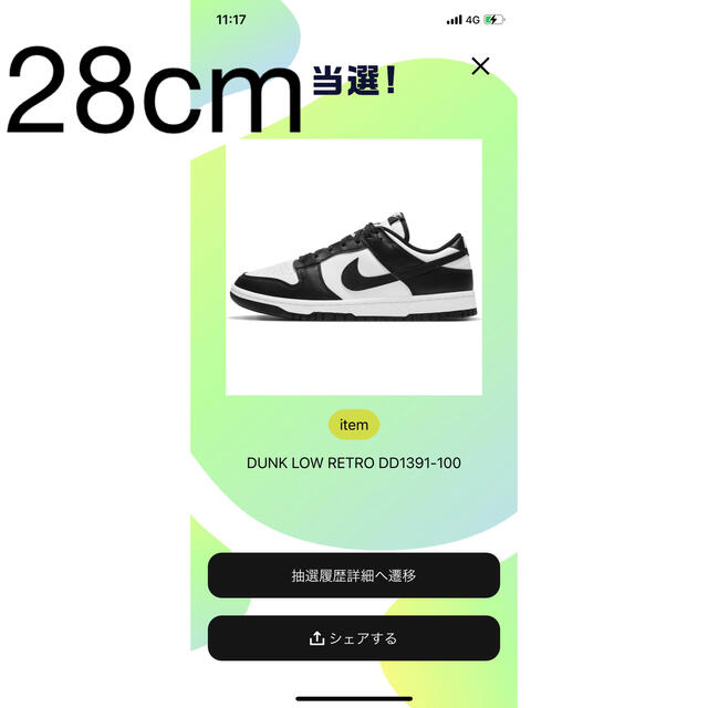 Nike Dunk Low Retro White/Black 28cm