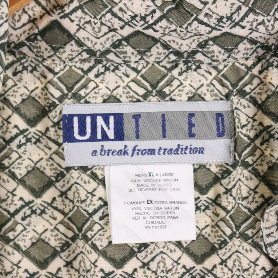 UNTIED a break from tradition 総柄 半袖 レーヨンシャツ メンズXL /eaa247814