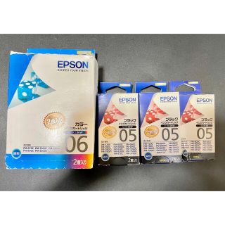 エプソン(EPSON)のEPSON インクカートリッジ IC1BK05 4個＋IC5CL06 1個(PC周辺機器)