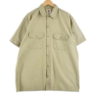 ディッキーズ(Dickies)の古着 ディッキーズ Dickies 半袖 ワークシャツ メンズL /eaa243812(シャツ)