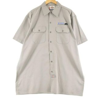 ディッキーズ(Dickies)の古着 ディッキーズ Dickies 半袖 ワークシャツ メンズXL /eaa244766(シャツ)