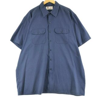 ディッキーズ(Dickies)の古着 ディッキーズ Dickies 半袖 ワークシャツ メンズXXL /eaa244762(シャツ)