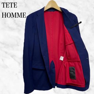 テットオム(TETE HOMME)のTETE HOMME テーラードジャケット 青　赤　ブルー　レッド(テーラードジャケット)