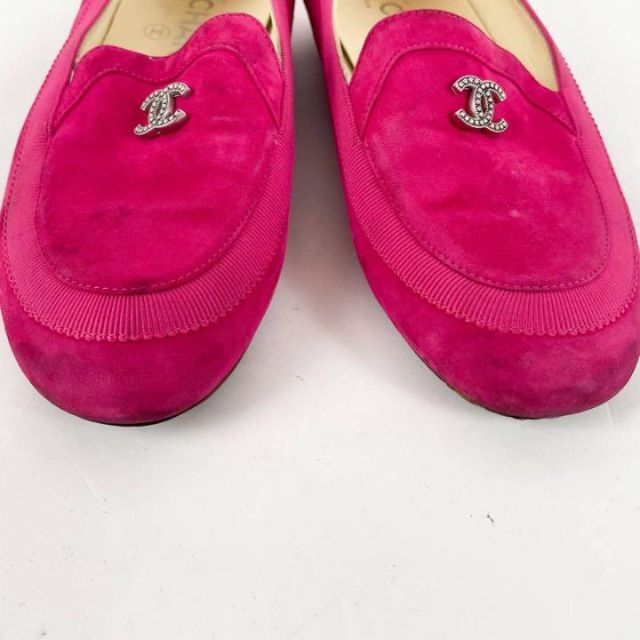 CHANEL シャネル ローファー フラットシューズ スエード ココマーク
