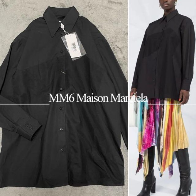 ★【新品】MM6 MaisonMargiela チュールレイヤード シャツ 38