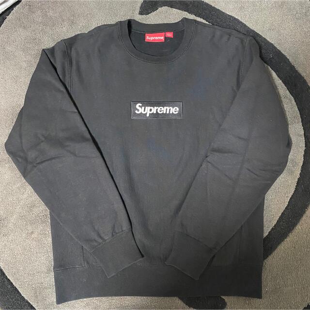 Supreme box logo crewneck sweater black - スウェット