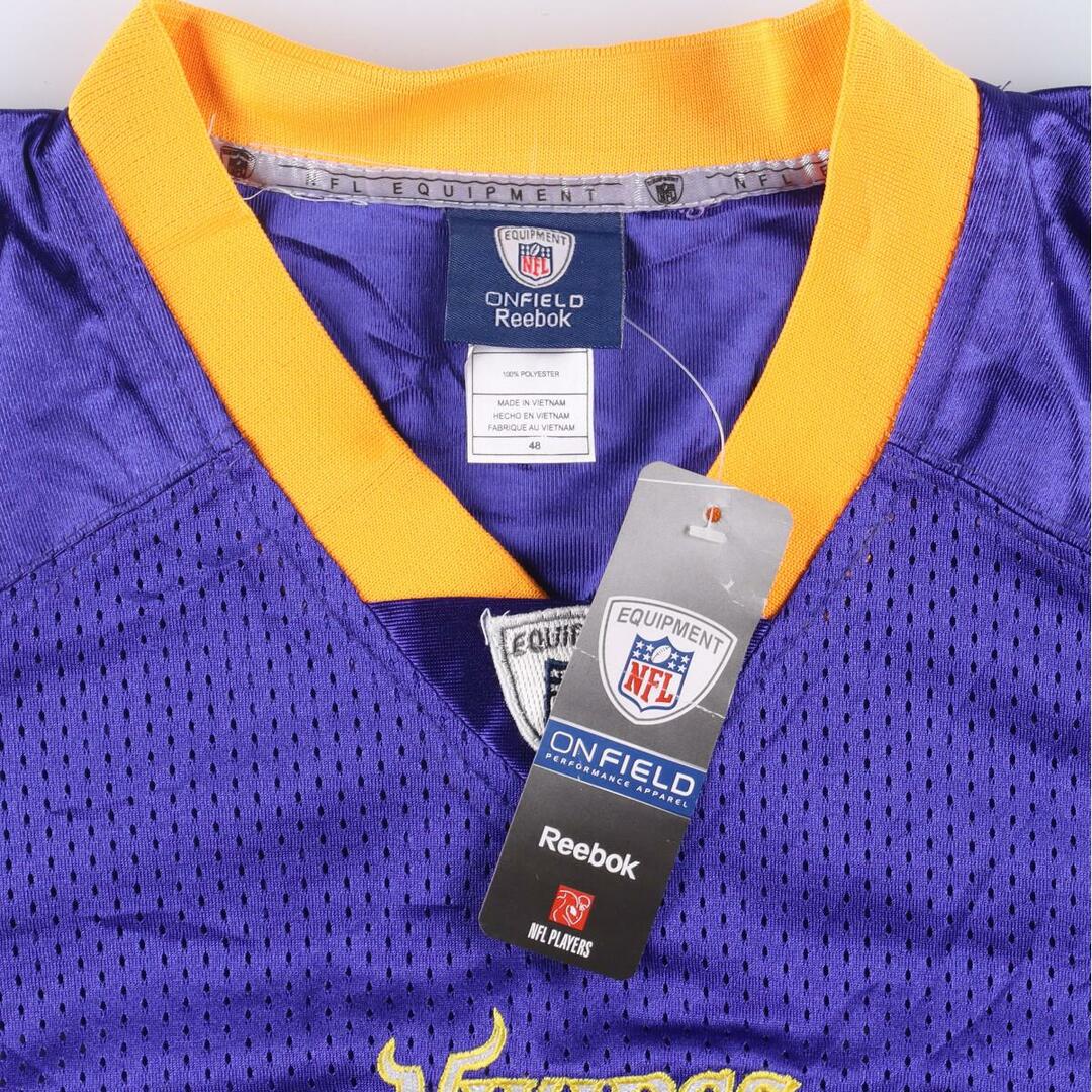 デッドストック DEADSTOCK リーボック Reebok NFL MINNESOTA VIKINGS ミネソタバイキングス メッシュ ゲームシャツ  レプリカユニフォーム 48 メンズL /eaa239794