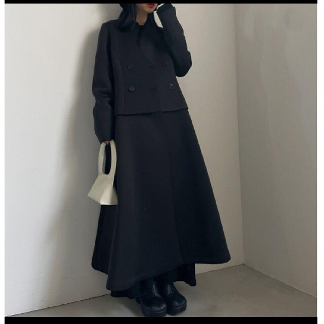 【美品】CARDBOARD FLARE DRESS COAT アメリヴィンテージ