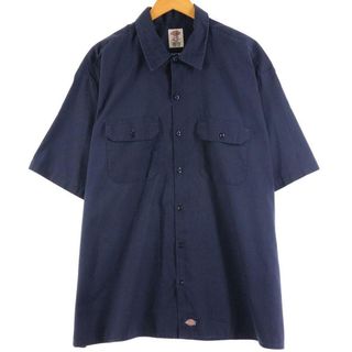 ディッキーズ(Dickies)の古着 ディッキーズ Dickies 半袖 ワークシャツ メンズXXL /eaa250825(シャツ)