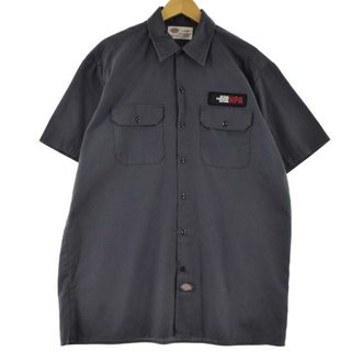 ディッキーズ(Dickies)の古着 ディッキーズ Dickies 半袖 ワークシャツ メンズL /eaa250814(シャツ)