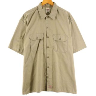 ディッキーズ(Dickies)の古着 ディッキーズ Dickies 半袖 ワークシャツ メンズXXL /eaa250820(シャツ)