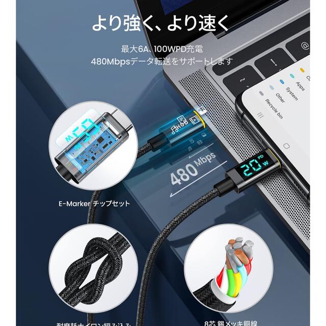 AOHI pd 充電器 65w 対応 USB‐C ac アダプタ スマホ/家電/カメラのスマートフォン/携帯電話(バッテリー/充電器)の商品写真