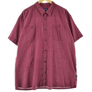 パタゴニア(patagonia)の古着 17年製 パタゴニア Patagonia 53139SP17 総柄 半袖 ヘンプシャツ メンズXL /eaa250338(シャツ)