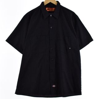 ディッキーズ(Dickies)の古着 ディッキーズ Dickies 半袖 ワークシャツ メンズL /eaa249974(シャツ)