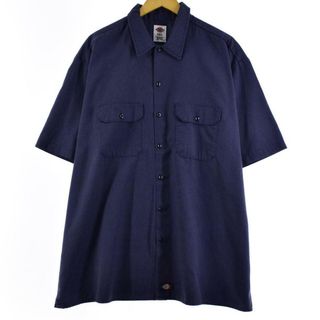 ディッキーズ(Dickies)の古着 ディッキーズ Dickies 半袖 ワークシャツ メンズXXL /eaa249978(シャツ)