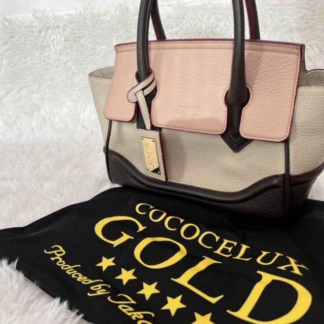 【日本産】 【美品】COCOCELUX ハンドバッグ GOLD ハンドバッグ