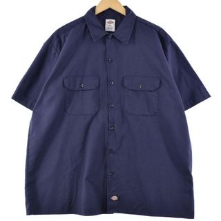 ディッキーズ(Dickies)の古着 ディッキーズ Dickies 半袖 ワークシャツ メンズXL /eaa254064(シャツ)