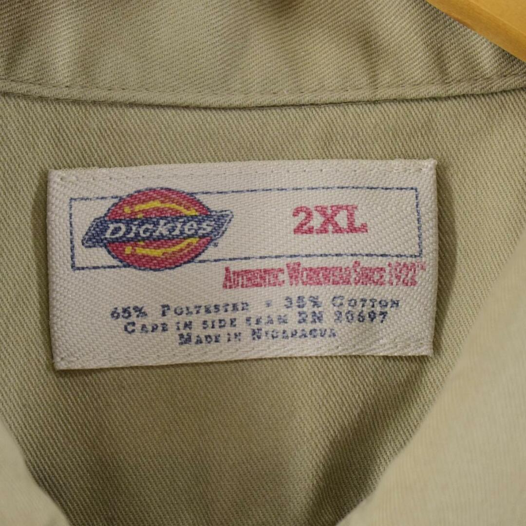 Dickies(ディッキーズ)の古着 ビッグサイズ ディッキーズ Dickies 半袖 ワークシャツ メンズXXXL /eaa254077 メンズのトップス(シャツ)の商品写真