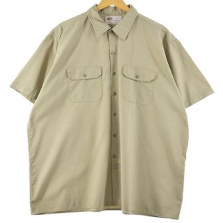 ディッキーズ(Dickies)の古着 ビッグサイズ ディッキーズ Dickies 半袖 ワークシャツ メンズXXXL /eaa254077(シャツ)