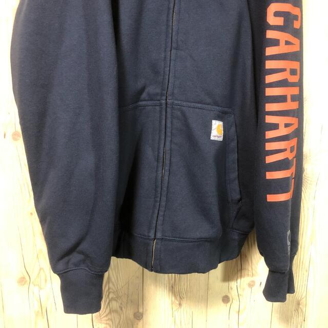 carhartt(カーハート)の『ビッグプリント』90s 古着 カーハート パーカー 刺繍ロゴ メンズのトップス(パーカー)の商品写真