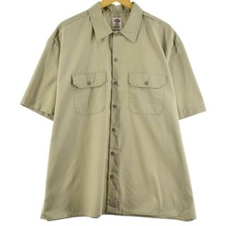 ディッキーズ(Dickies)の古着 ディッキーズ Dickies 半袖 ワークシャツ メンズXXL /eaa249897(シャツ)