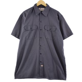 ディッキーズ(Dickies)の古着 ディッキーズ Dickies 半袖 ワークシャツ メンズL /eaa253845(シャツ)