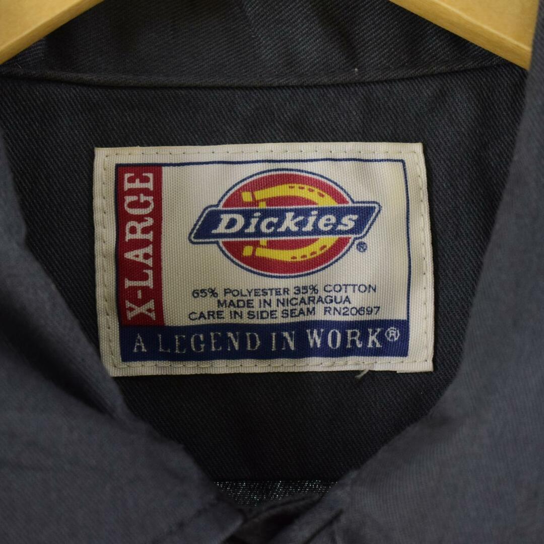 Dickies(ディッキーズ)の古着 ディッキーズ Dickies 両面プリント 半袖 ワークシャツ メンズXL /eaa254001 メンズのトップス(シャツ)の商品写真