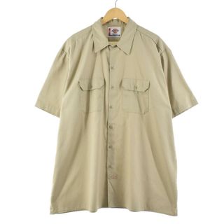 ディッキーズ(Dickies)の古着 ディッキーズ Dickies 半袖 ワークシャツ メンズXXL /eaa253838(シャツ)