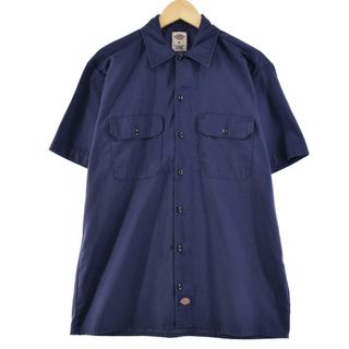 ディッキーズ(Dickies)の古着 ディッキーズ Dickies 半袖 ワークシャツ メンズL /eaa254749(シャツ)