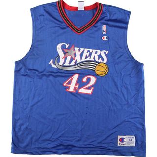 チャンピオン(Champion)の古着 90年代 チャンピオン Champion NBA PHILADELPHIA 76ERS フィラデルフィア セブンティシクサーズ ゲームシャツ レプリカユニフォーム メンズXL ヴィンテージ /eaa253619(タンクトップ)