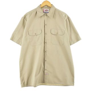 ディッキーズ(Dickies)の古着 ディッキーズ Dickies 半袖 ワークシャツ メンズXL /eaa258520(シャツ)