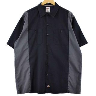 ディッキーズ(Dickies)の古着 ディッキーズ Dickies 半袖 ワークシャツ メンズXL /eaa259187(シャツ)