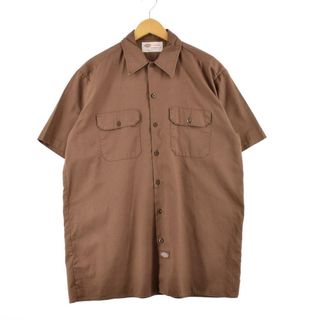 ディッキーズ(Dickies)の古着 ディッキーズ Dickies 半袖 ワークシャツ メンズL /eaa259184(シャツ)