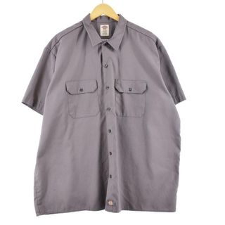 ディッキーズ(Dickies)の古着 ディッキーズ Dickies 半袖 ワークシャツ メンズXXL /eaa259164(シャツ)