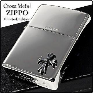 ZIPPO 限定 ワンポイント クロスメタル シルバー ジッポー ライター