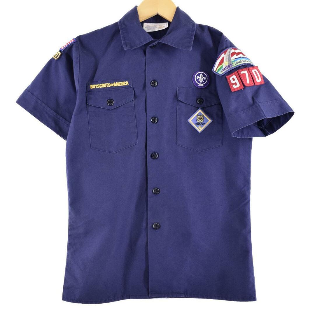 古着 BOY SCOUTS OF AMERICA 半袖 ボーイスカウトシャツ レディースS /eaa256087 レディースのトップス(シャツ/ブラウス(半袖/袖なし))の商品写真