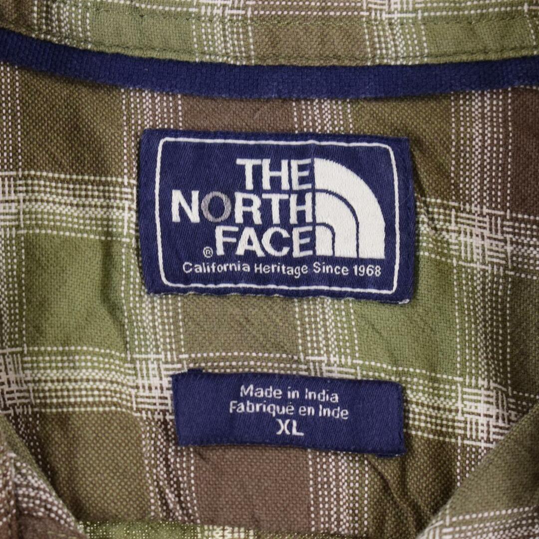 THE NORTH FACE(ザノースフェイス)の古着 ザノースフェイス THE NORTH FACE 半袖 コットン チェックシャツ メンズL /eaa257548 メンズのトップス(シャツ)の商品写真