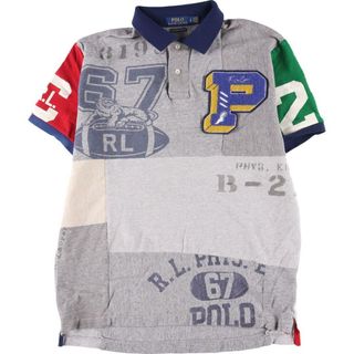 ラルフローレン(Ralph Lauren)の古着 希少レア ラルフローレン Ralph Lauren POLO RALPH LAUREN RL 67 ウイングトップクレイジーパターン 半袖 ポロシャツ メンズM /eaa259098(ポロシャツ)