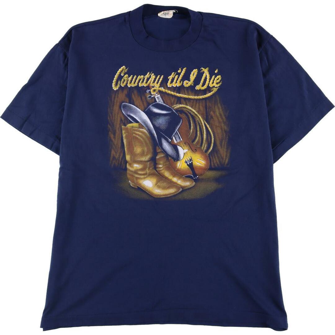 90年代 JR sports wear JON ANDERSON ジョン アンダーソン Country 'til I Die アルバム バンドTシャツ バンT メンズL ヴィンテージ /eaa254390