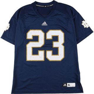 アディダス(adidas)の古着 アディダス adidas NOTRE DAME ノートルダム大学 ゲームシャツ フットボールシャツ メンズXL /eaa248671(Tシャツ/カットソー(半袖/袖なし))