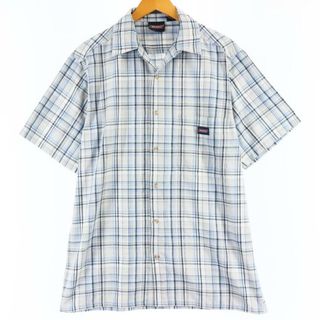 ディッキーズ(Dickies)の古着 ディッキーズ Dickies チェック柄 半袖 ワークシャツ メンズL /eaa251002(シャツ)