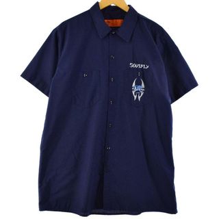 ディッキーズ(Dickies)の古着 ディッキーズ Dickies SOULFLY ソウルフライ バンド 半袖 ワークシャツ メンズXL /eaa259978(シャツ)