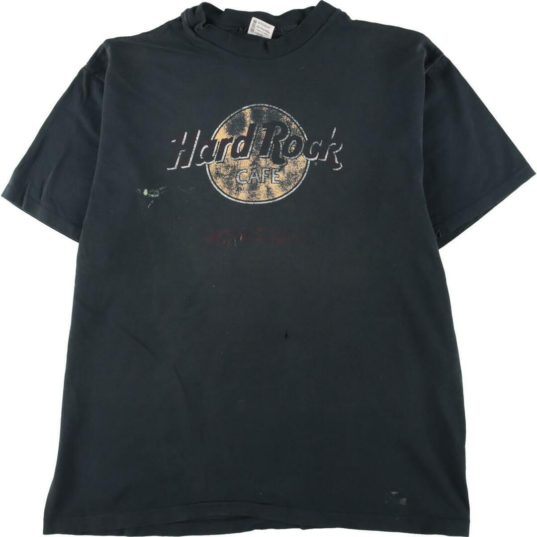 90年代 ハードロックカフェ HARD ROCK CAFE HONOLULU アドバタイジングTシャツ USA製 メンズXL ヴィンテージ /eaa256476