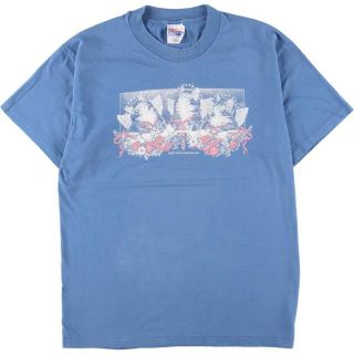 ヘインズ(Hanes)の古着 90年代 ヘインズ Hanes ネコ柄 アニマルプリントTシャツ USA製 メンズM ヴィンテージ /eaa258505(Tシャツ/カットソー(半袖/袖なし))